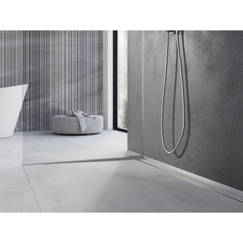 Mexen Line-B nuolydžio juosta stiklui 120 cm kairė, inox - 181004120L