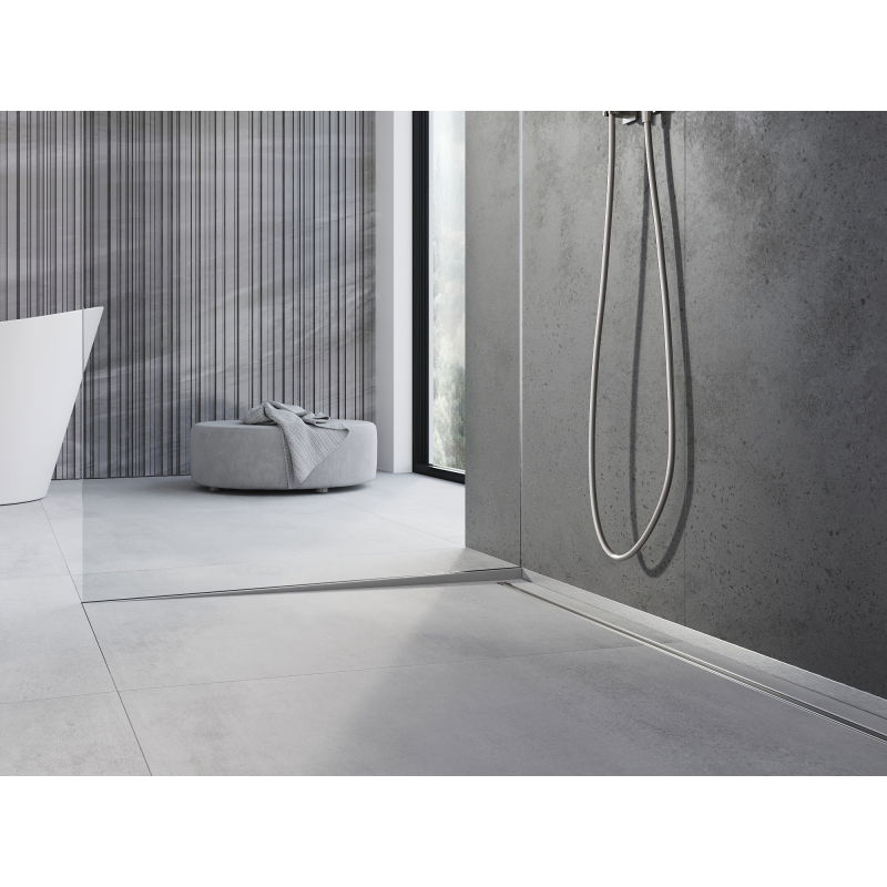 Mexen Line-B nuolydžio juostelė stiklui 120 cm kairė, inox - 181004120L