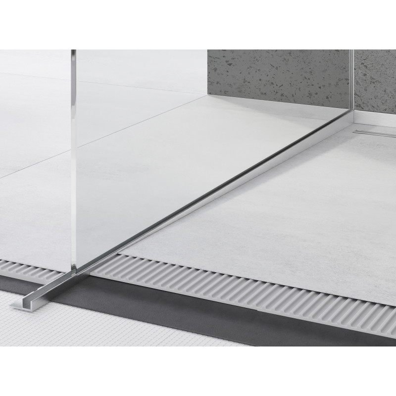 Mexen Line-B nuolydžio juosta stiklui 120 cm kairė, inox - 181004120L