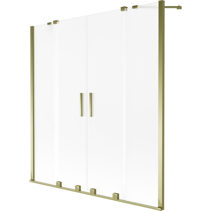 Mexen Velar Duo vonios ekrano dviejų dalių stumdomas 140 x 150 cm, matinė, auksinė - 896-140-000-32-50