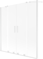 Mexen Velar Duo vonios ekranas, 2-jų dalių stumdomas 140 x 150 cm, matinis, baltas - 896-140-000-32-20