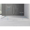 Mexen Line-B nuolydžio juosta stiklui 180 cm, kairė, inox - 181004180L