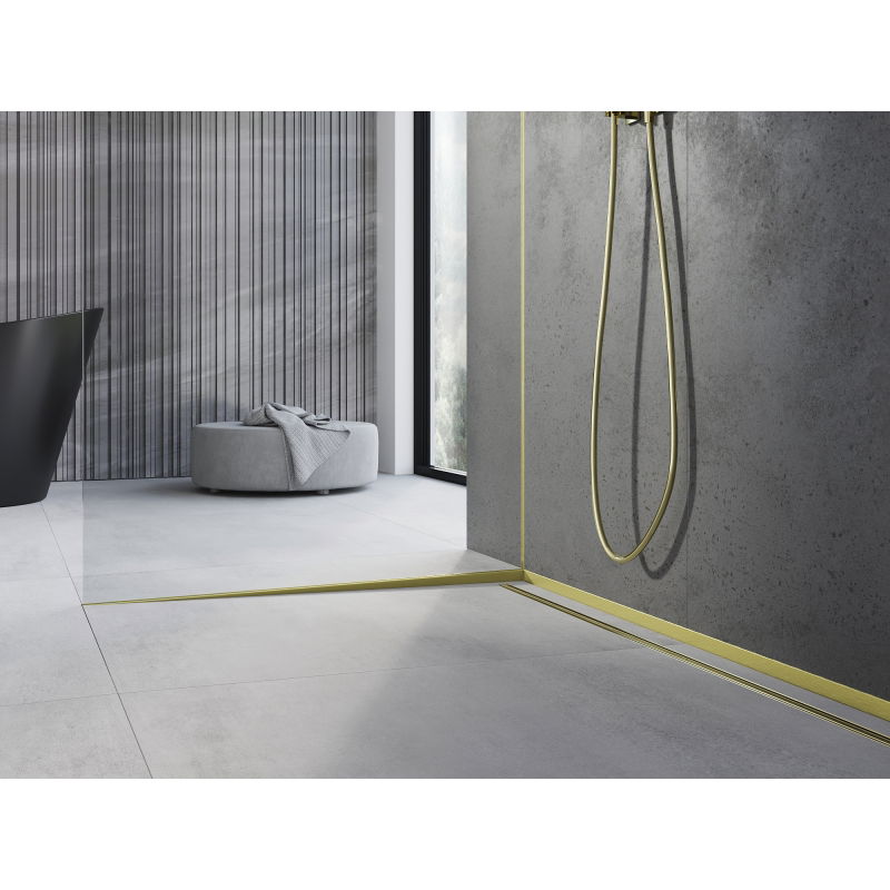 Mexen Line-B nuvedimo juostelė stiklui 120 cm kairė, aukso šepetys - 185504120L