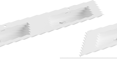 Mexen Otis įmontuojamas dvigubas praustuvas 141 x 46,5 cm, baltas matinis - 25181401D