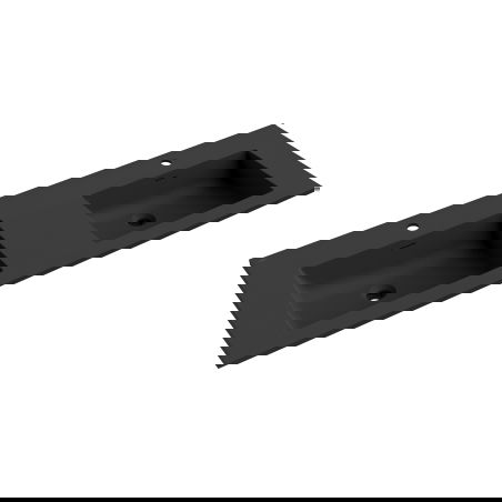 Mexen Otis dvigubas įleidžiamas į stalviršį praustuvas 141 x 46,5 cm, juodas matinis - 25181471D