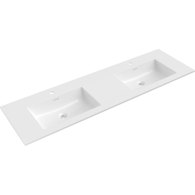 Mexen Otis įleidžiamas dvigubas praustuvas 161 x 46,5 cm, baltas blizgesys - 25181600D