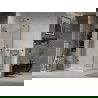 Mexen Lima sulankstoma dušo kabina 90 x 90 cm, Skaidrus, Auksinė + dušo padėklas Flat - 856-090-090-50-00-4010