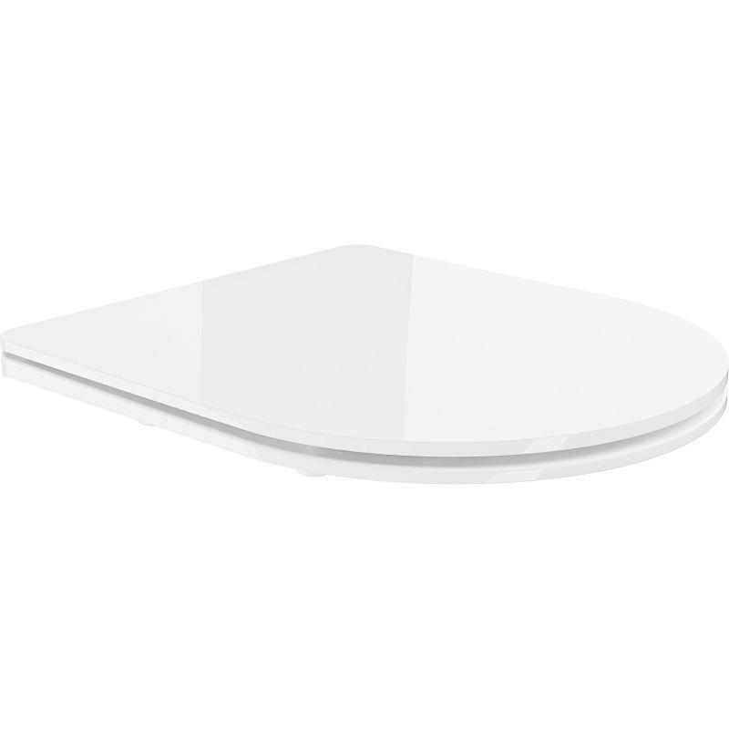 Mexen lėtai nusileidžiantis plonas dangtis, duroplastikas, blizgi balta - 39224000