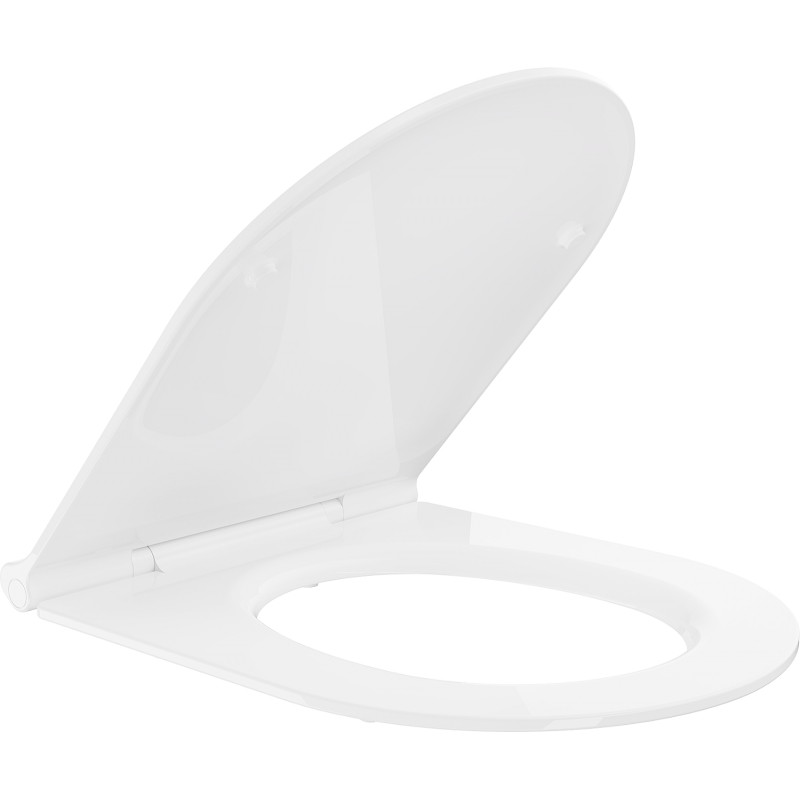 Mexen lėtai nusileidžiantis tualeto dangtis, plonas, duroplast, blizgus baltas - 39050100