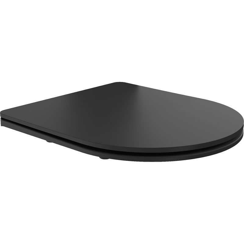 Mexen sulėtinto užsidarymo plona sėdynė, duroplast, juoda matinis - 39224085