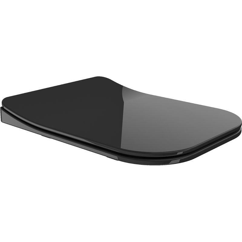 Mexen Teo lėtai nusileidžiantis plonas dangtis, duroplastikas, juodas blizgus - 39851085