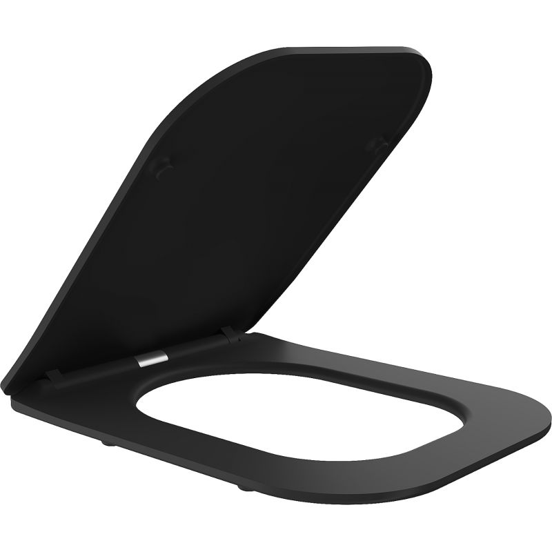 Mexen Teo lėtai nusileidžiantis plonas dangtis, duroplastikas, juodas matinis - 39060185