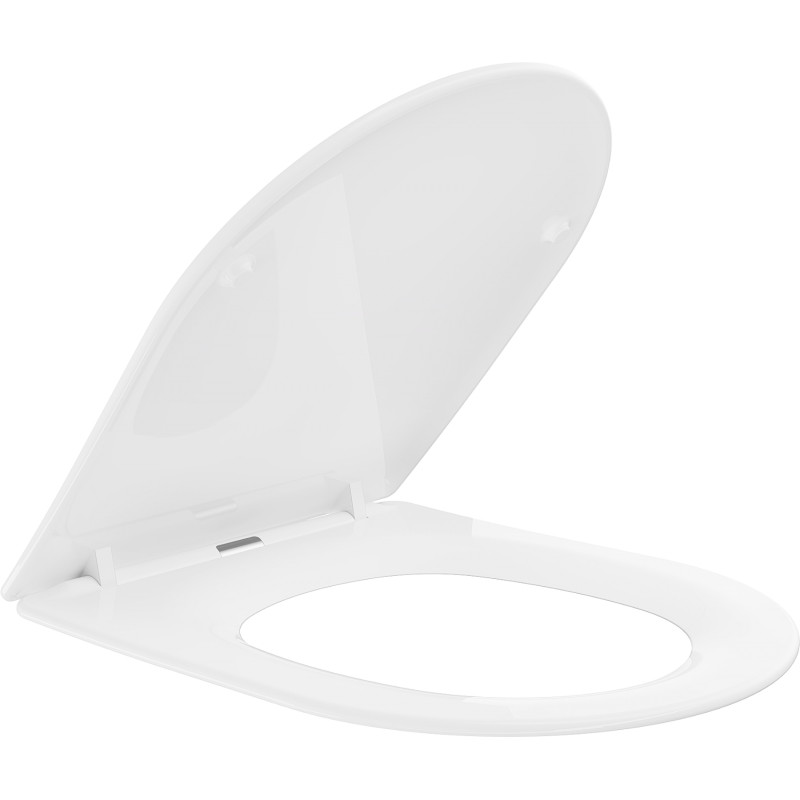 Mexen lėtai nusileidžiantis plonas sėdynės dangtis, duroplastikas, blizgus baltas - 39040100