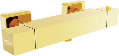 Mexen Cube termostatinis dušo maišytuvas, Auksinė - 77200-50