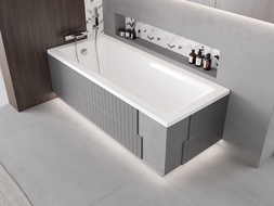 Mexen X-ST putplasčio LED forma stačiakampėms vonioms 160-190 x 70-90 cm, balta - 55021-01