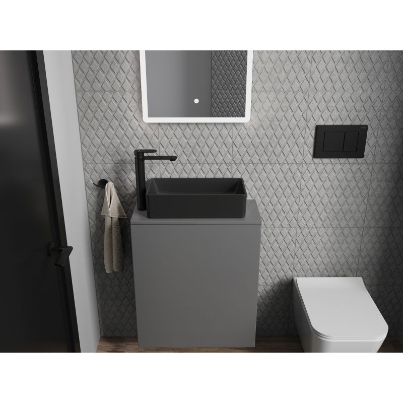 Mexen Nadia paviršiaus plautuvė 46 x 23 cm, juoda matinė - 21614685