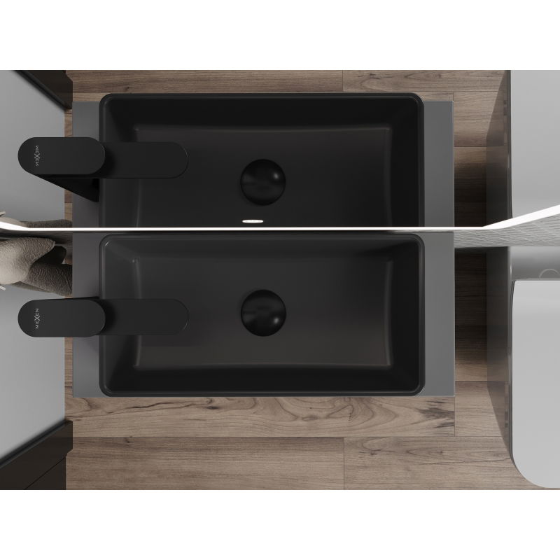 Mexen Nadia paviršiaus plautuvė 46 x 23 cm, juoda matinė - 21614685