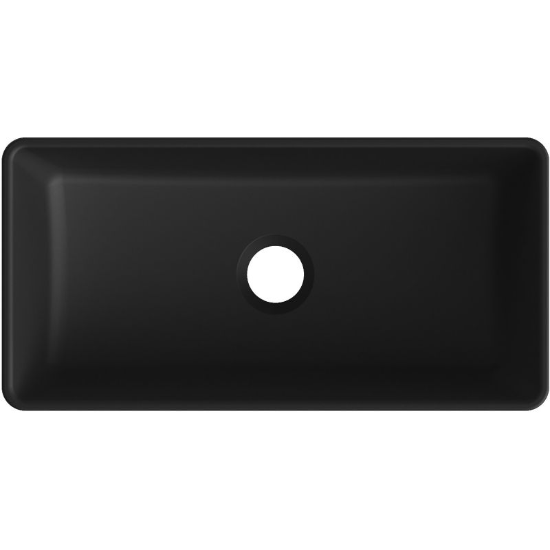 Mexen Nadia paviršiaus plautuvė 46 x 23 cm, juoda matinė - 21614685