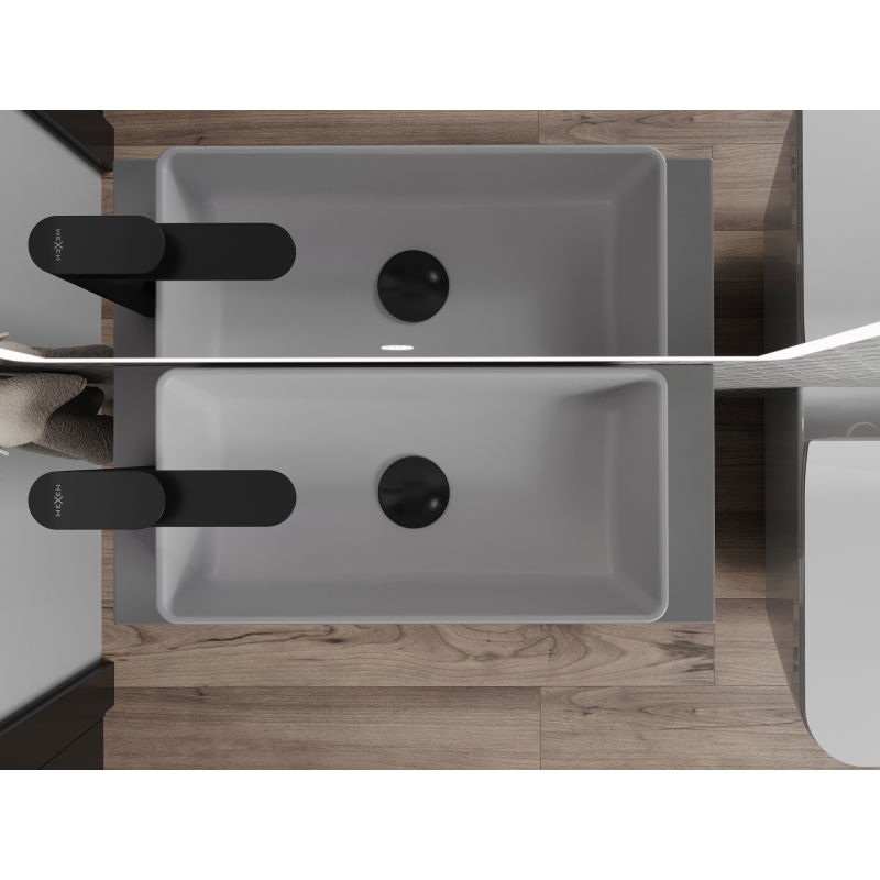 Mexen Nadia virš stalviršio pastatoma kriauklė 46 x 23 cm, šviesiai pilka matinė - 21614661