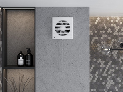 Mexen EXS 150 vonios ventiliatorius, virvelės jungiklis, baltas - W9604-150K-00