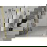 Mexen Lima sulankstomos dušo durys 70 cm, Skaidrus, Auksinė - 856-070-000-50-00