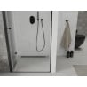 Mexen Lima sulankstomos dušo durys 70 cm, Skaidrus, Juoda - 856-070-000-70-00
