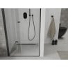 Mexen Lima sulankstomos dušo durys 70 cm, Skaidrus, Juoda - 856-070-000-70-00