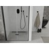 Mexen Lima sulankstomos dušo durys 80 cm, Skaidrus, Juoda - 856-080-000-70-00