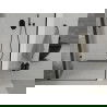 Mexen Lima sulankstomos dušo durys 90 cm, Skaidrus, Juoda - 856-090-000-70-00