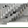 Mexen Lima sulankstomos dušo durys 90 cm, Skaidrus, Juoda - 856-090-000-70-00