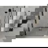 Mexen Lima sulankstomos dušo durys 120 cm, Skaidrus, Juoda - 856-120-000-70-00