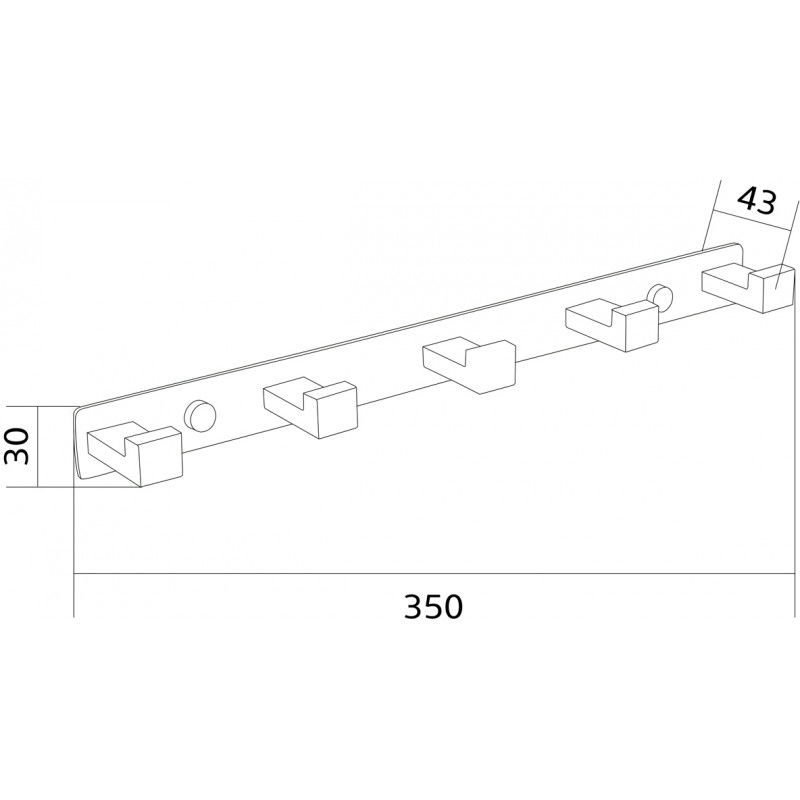 Mexen rankšluosčių kabykla su penkiais laikikliais, juoda - 709265-70
