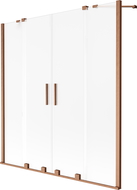 Mexen Velar Duo vonios sienelė 2 dalių stumdomas 140 x 150 cm, matinė, šlifuota varis - 896-140-000-32-65