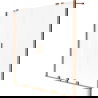 Mexen Velar Duo dvivėrės stumdomos vonios plokštės 160 x 150 cm, matinės, šlifuotas varis - 896-160-000-32-65