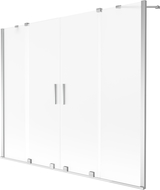 Mexen Velar Duo vonios ekranas, 2-jų dalių, stumdomas, 170 x 150 cm, matinė spalva, chromas - 896-170-000-32-01