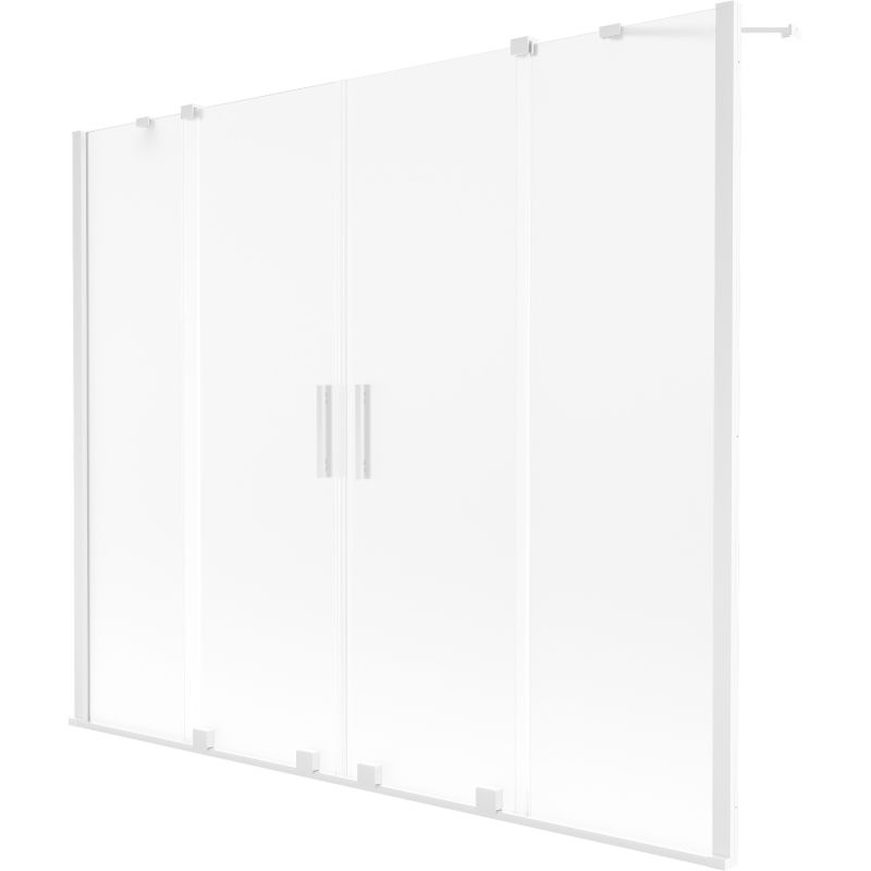 Mexen Velar Duo vonios ekranas, 2 dalių, stumdomas 170 x 150 cm, matinė, balta - 896-170-000-32-20