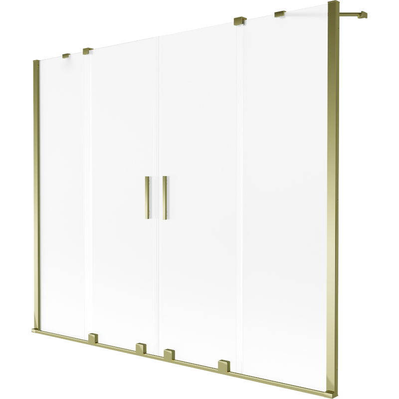 Mexen Velar Duo vonios širmos 2 dalių slankiojanti 170 x 150 cm, matinė, auksinė - 896-170-000-32-50