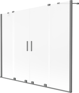 Mexen Velar Dvigubas dušo ekranas, 2 dalių, stumdomas, 190 x 150 cm, matinė danga, gun metal - 896-190-000-32-95