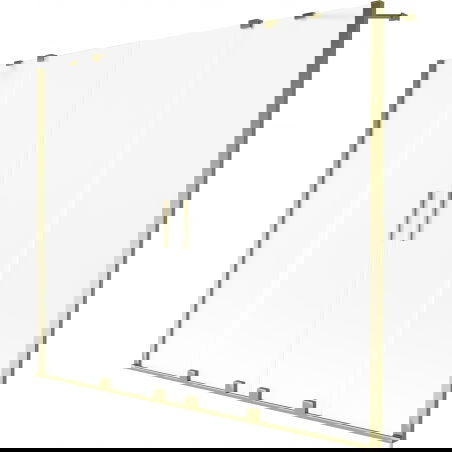 Mexen Velar Duo vonios sienelė, 2 dalių stumdomas, 200 x 150 cm, matinė, aukso spalvos - 896-200-000-32-50