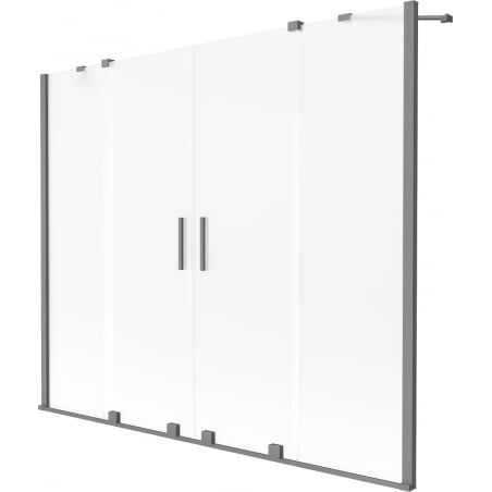 Mexen Velar Duo vonios ekrano 2-durių stumdomas 200 x 150 cm, matinė, ginklų metalas - 896-200-000-32-95