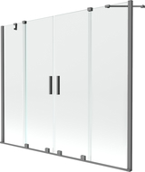 Mexen Velar Dvigubas dušo ekranas, 2 dalių, stumdomas, 170 x 150 cm, skaidrus, gun metal spalvos - 896-170-000-02-95