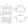 Mexen Apollo vonios radiatorius 860 x 450 mm, 424 W, juodas - W117-0860-450-00-70