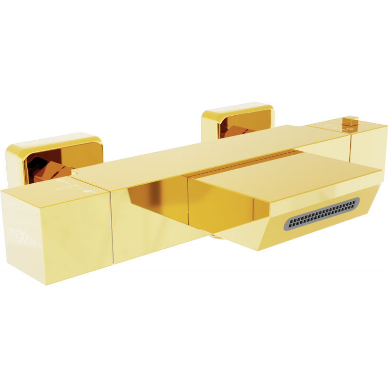Mexen Cube termostatinis vonios maišytuvas, auksinis - 77360-50