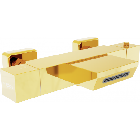 Mexen Cube termostatinis vonios maišytuvas, Auksinė - 77360-50