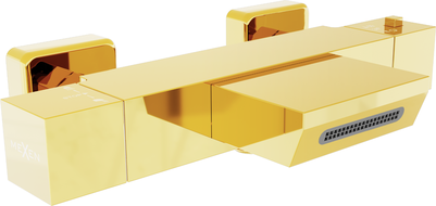 Mexen Cube termostatinis vonios maišytuvas, Auksinė - 77360-50