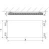 Mexen Flat CF21 plokščias radiatorius 400 x 800 mm, šoninis prijungimas, 635 W, juoda - W421F-040-080-70