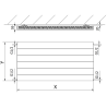 Mexen Line CL11 plokštinis radiatorius 900 x 1500 mm, šoninis prijungimas, 1637 W, juoda - W411L-090-150-70