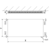 Mexen Flat CVF11 plokščias radiatorius 400 x 2000 mm, apatinis prijungimas, 1111 W, juodas - W611F-040-200-70