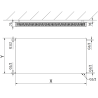 Mexen Flat CVF21 plokštelinis radiatorius 400 x 1100 mm, apatinis prijungimas, 874 W, juodas - W621F-040-110-70
