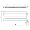 Mexen Line CVL11 plokštelinis radiatorius 900 x 2000 mm, apatinis prijungimas, 2182 W, juodas - W611L-090-200-70